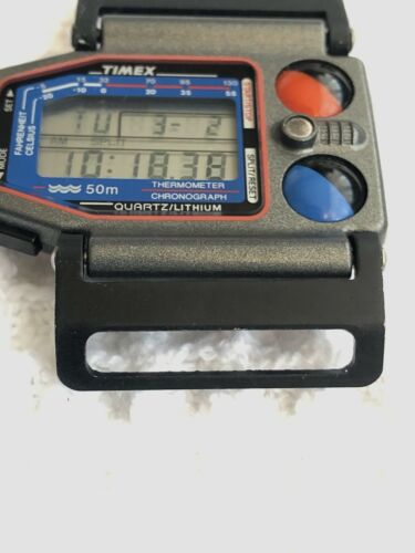 Vintage 1980's Timex Skiathlom Chronograph Temp Ski Watch