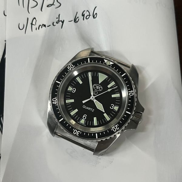 [WTS] CWC RN Diver Quartz, L Dial, box card and extra straps, matte top ...