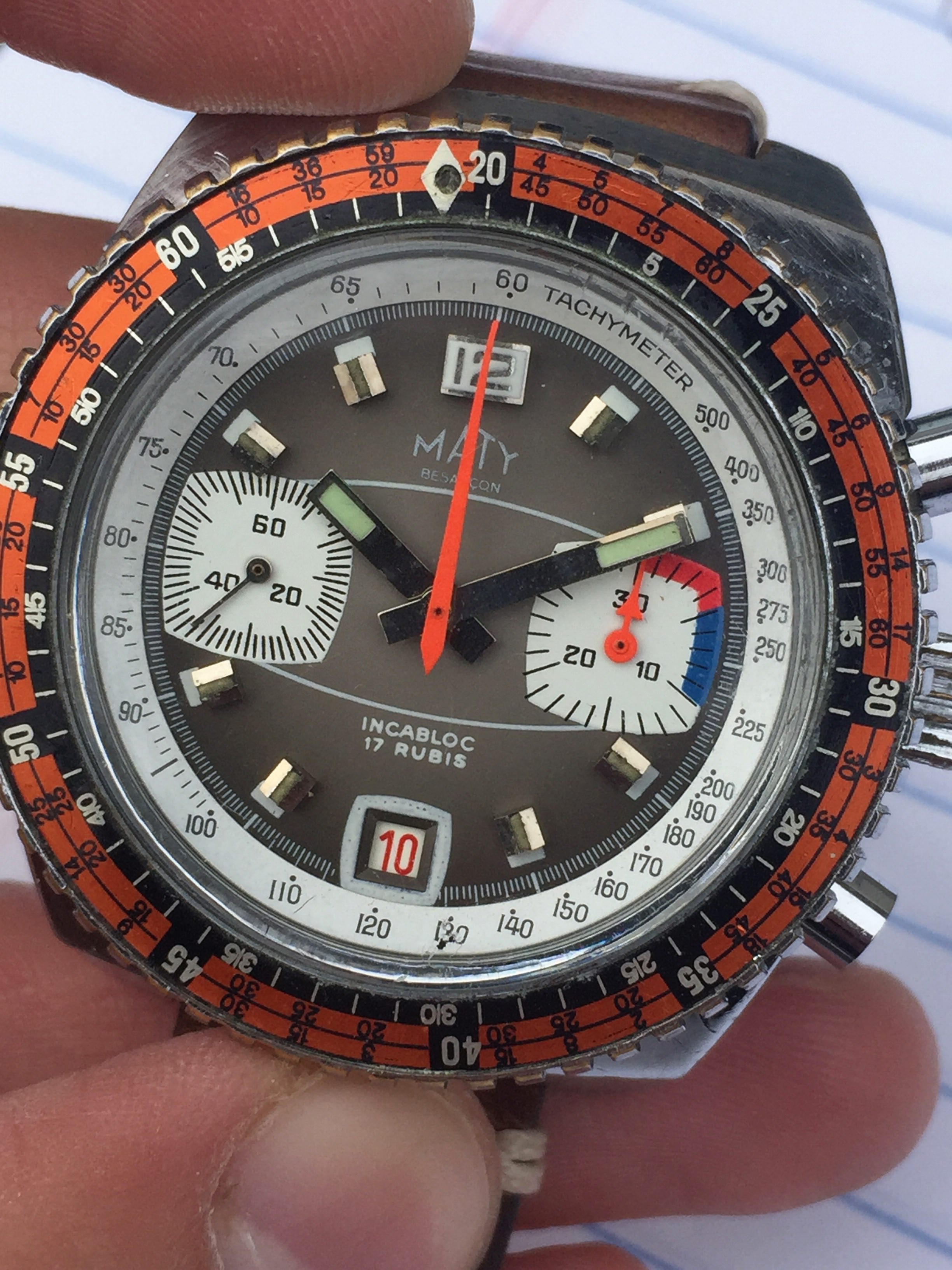WTS] 70's Maty Besancon Valjoux 7734 Dive-Chrono | WatchCharts