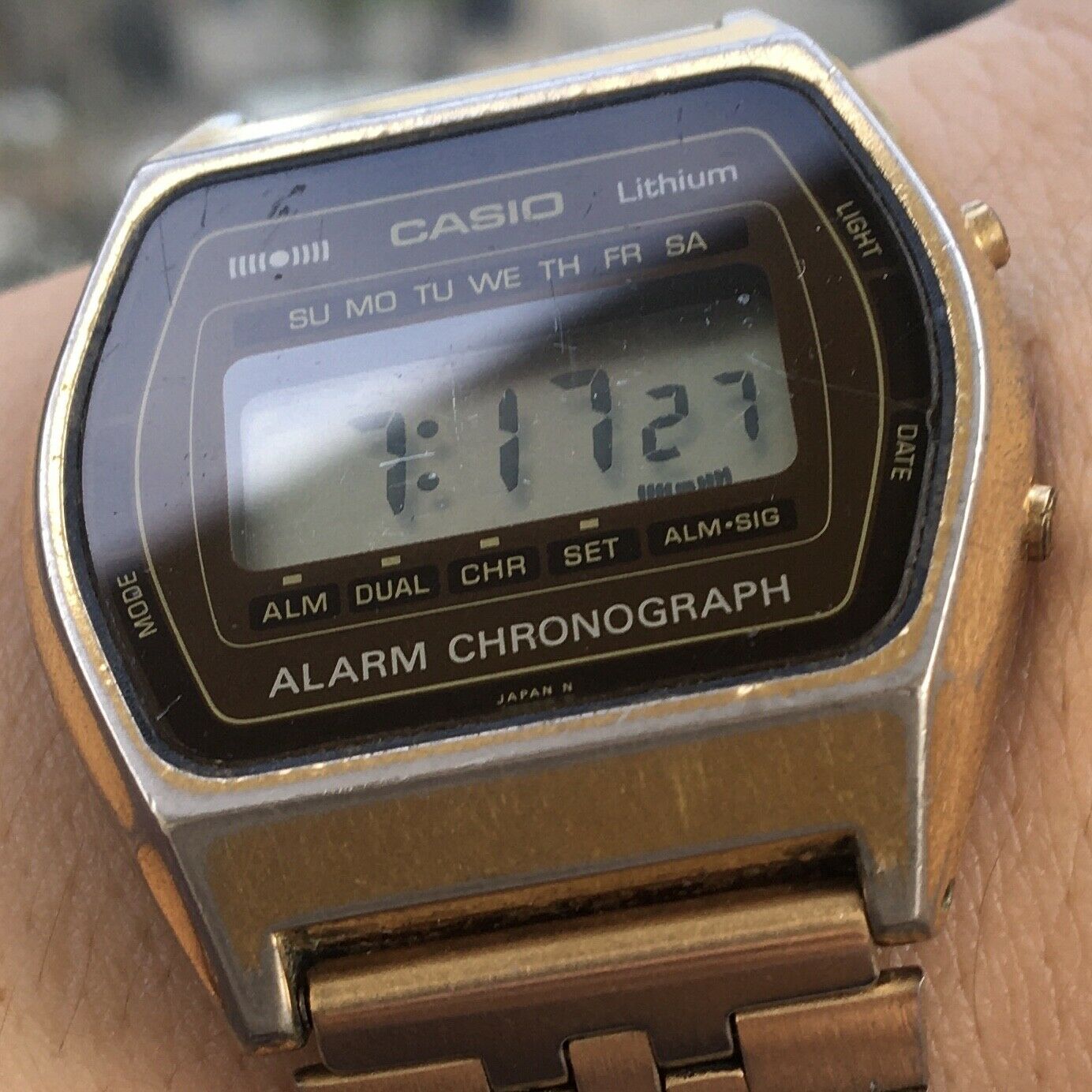 CASIO カシオ ヴィンテージ A657 160 VINTAGE CASIO 160 A657 GOLD PLATED ALARM CHRONOGRAPH LCD WATCH