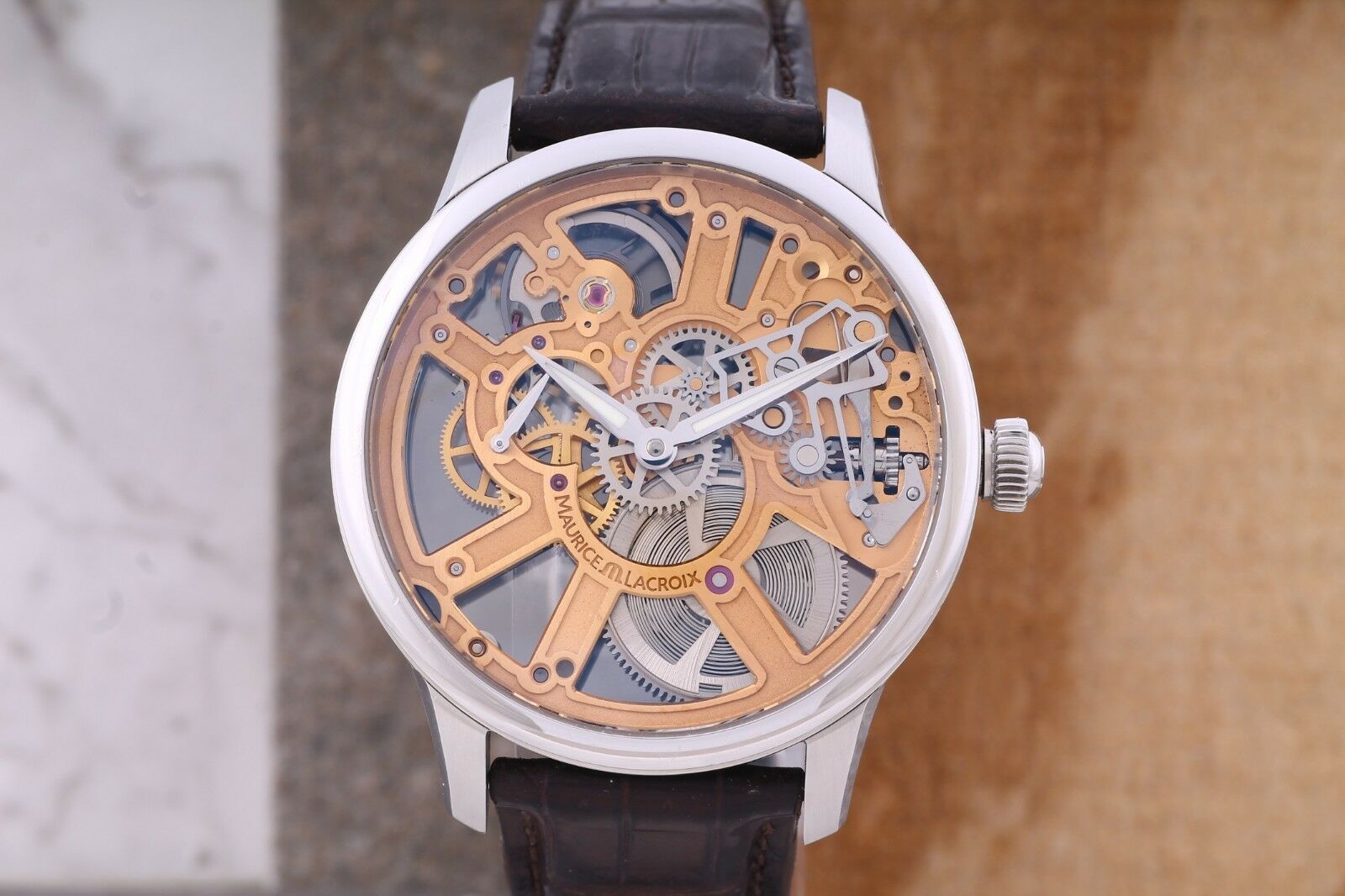 Maurice lacroix hot sale skeleton gold