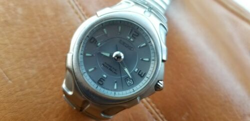 Seiko Kinetic Auto Relay Men s 10 Bar 5J22 0A20 Gray Dial