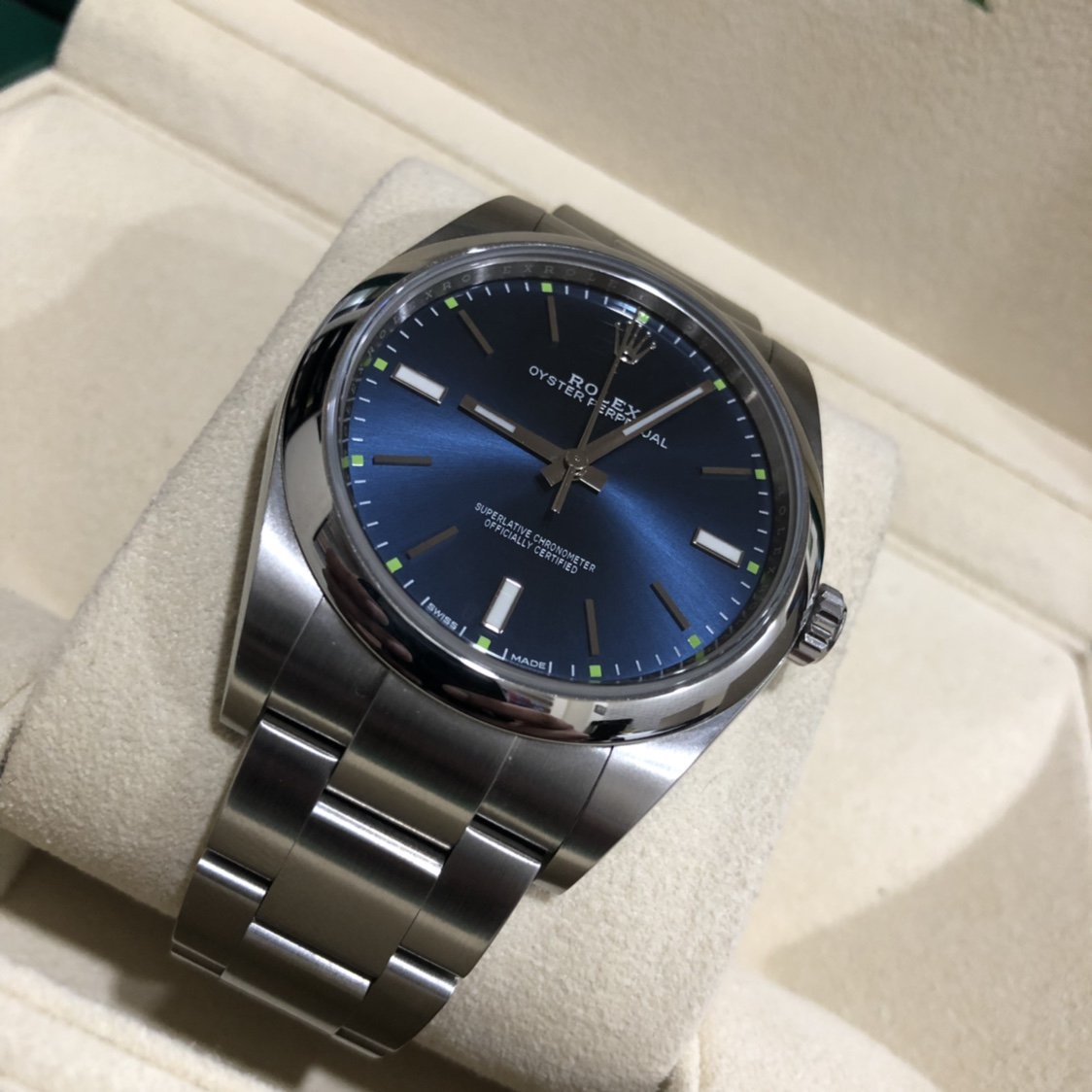 rolex op 39 blue