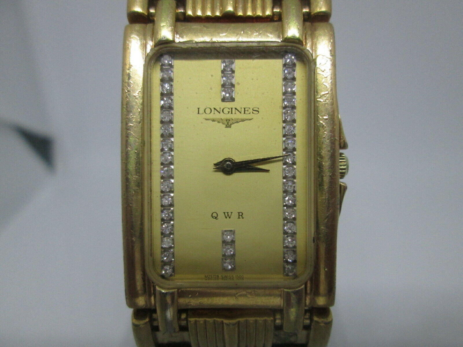 VINTAGE LONGINES QWR GOLDPLATED QUARTZ MENS DRESS WATCH