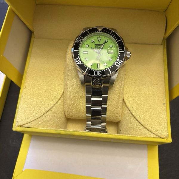 Invicta Men's Watch Grand Diver 47 MM Rare Green Dial Bracelet Model ...