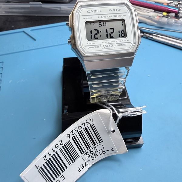 CASIO F-91W 593 Module Thailand Quartz Digital Original Retro Watch ...