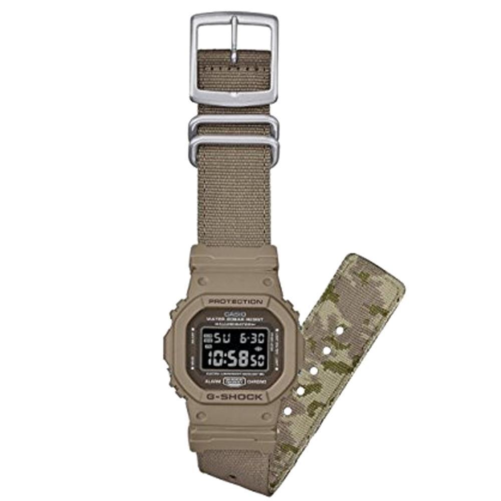 CASIO G SHOCK DW5600LU 8 MILITARY REVERSIBLE BAND CAMO KHAKI DIGITAL WATCH NEW WatchCharts