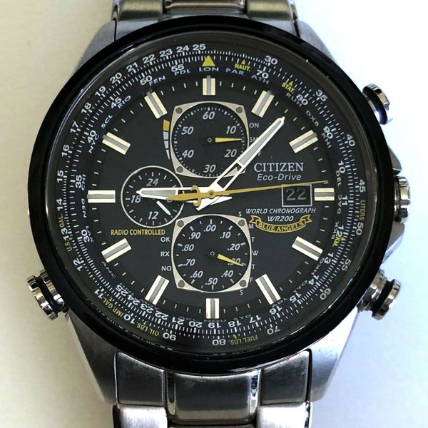 CITIZEN ECODRIVE BLUE ANGELS World Chronograph WR200 Watch H800