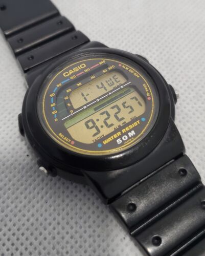 Store Vintage CASIO Digital LCD Alarm Chrono WATCH 861 TRW-20 80s TACHY METER RARE