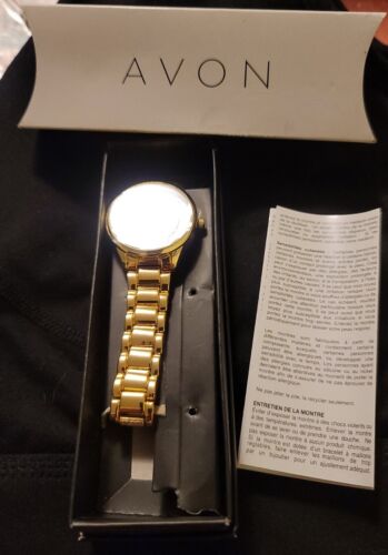 AVON ANYTHING IS POSSIBLE FLOATING CRYSTALS GOLD TONE WOMEN S