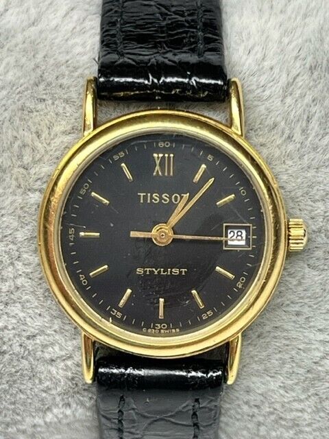 Ladies TISSOT Stylist C230 Swiss Gold Tone Quartz Date Watch New