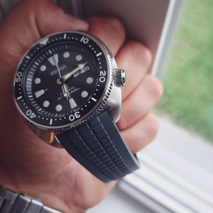 415 USD] FS: Seiko Turtle (SRPC23K1) with ceramic bezel upgrade and crafter  blue rubber strap! | WatchCharts