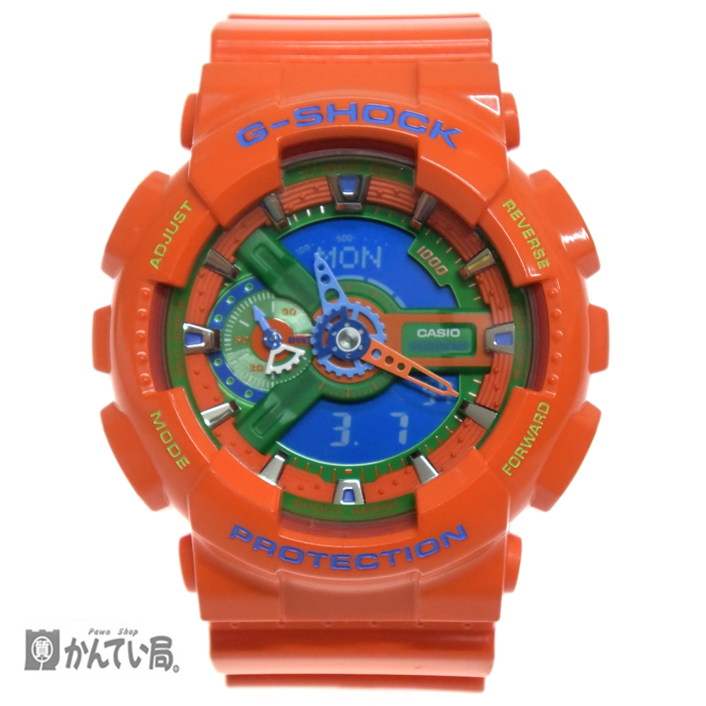 CASIO G-SHOCK GA-110A Hyper Colors Orange Green Blue Casio G-Shock