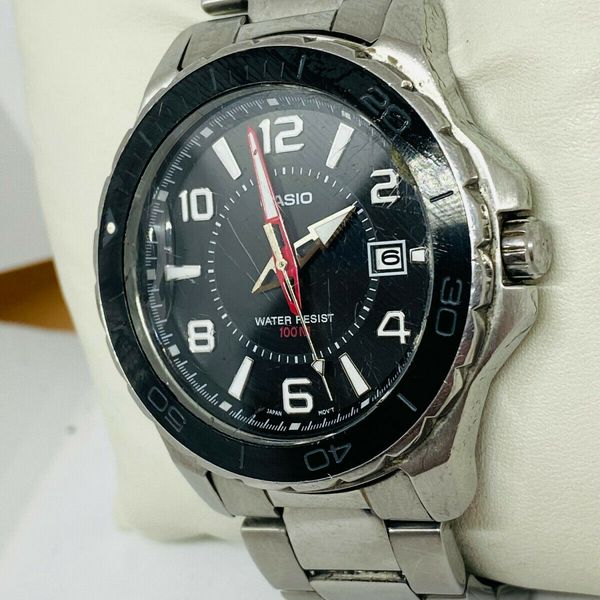 Casio 5340 MTD-1074 Men Analogue Watch Silver Stainless Steel BROKEN ...