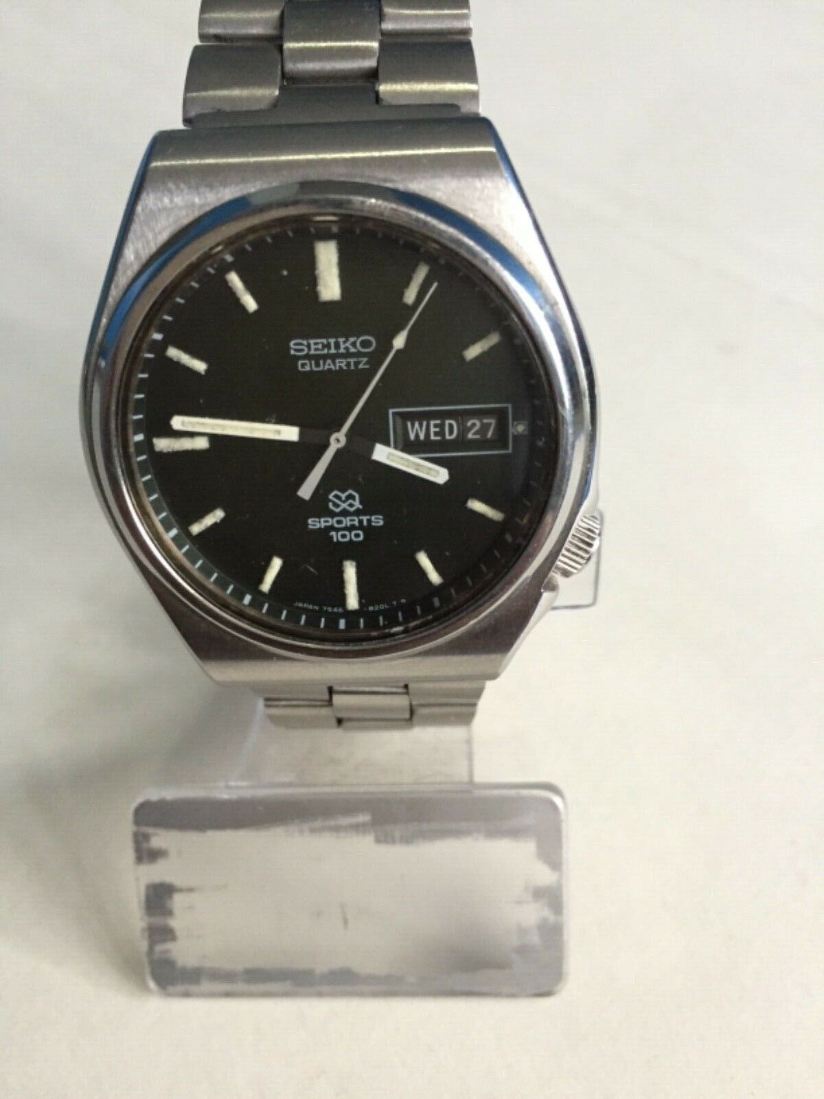 VINTAGE SEIKO QUARTZ SPORTS 100 7546-818A (April.1979) MEN'S WATCH |  WatchCharts Marketplace