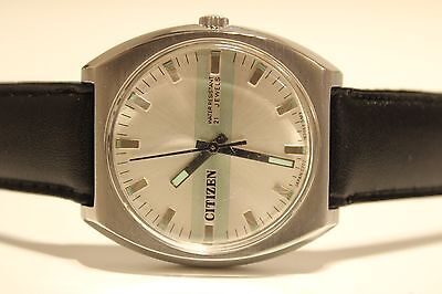 VINTAGE RARE JAPAN MEN'S ALL STAINLESS STEEL HAND WIND UP WATCH
