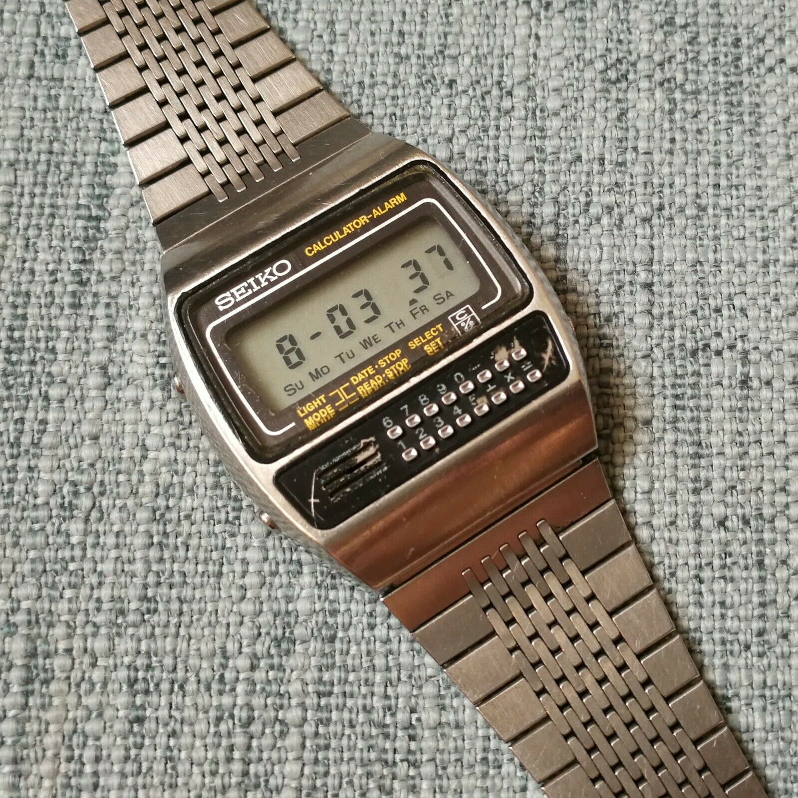 vintage seiko c359-5000 calculator quartz alarm lcd watch from 1980 japan  rare | WatchCharts