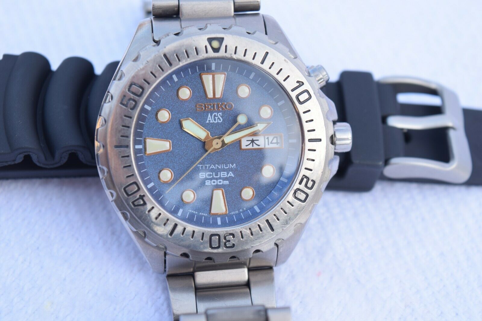 稼動品 SEIKO AGS SCUBA 200m 5M43-0A60 ジャンク SEIKO AGS SCUBA 200m 5M43-0A60 ジャンク