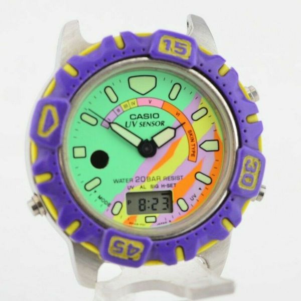 K214 Original Vintage Casio UV Sensor Ana Digi Quartz Watch UV-700