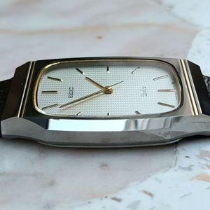 Seiko Dolce 9531-5140 R1 Tunsgten Carbide Gold Pl. 1989 Mens