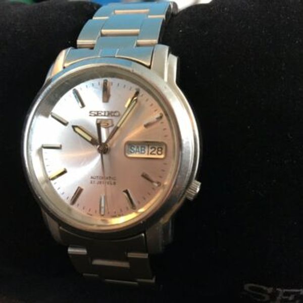 Men's Seiko 5 Automatic 21 jewels Watch 7S26-03S0 silver Dial (2) Bracelets  | WatchCharts
