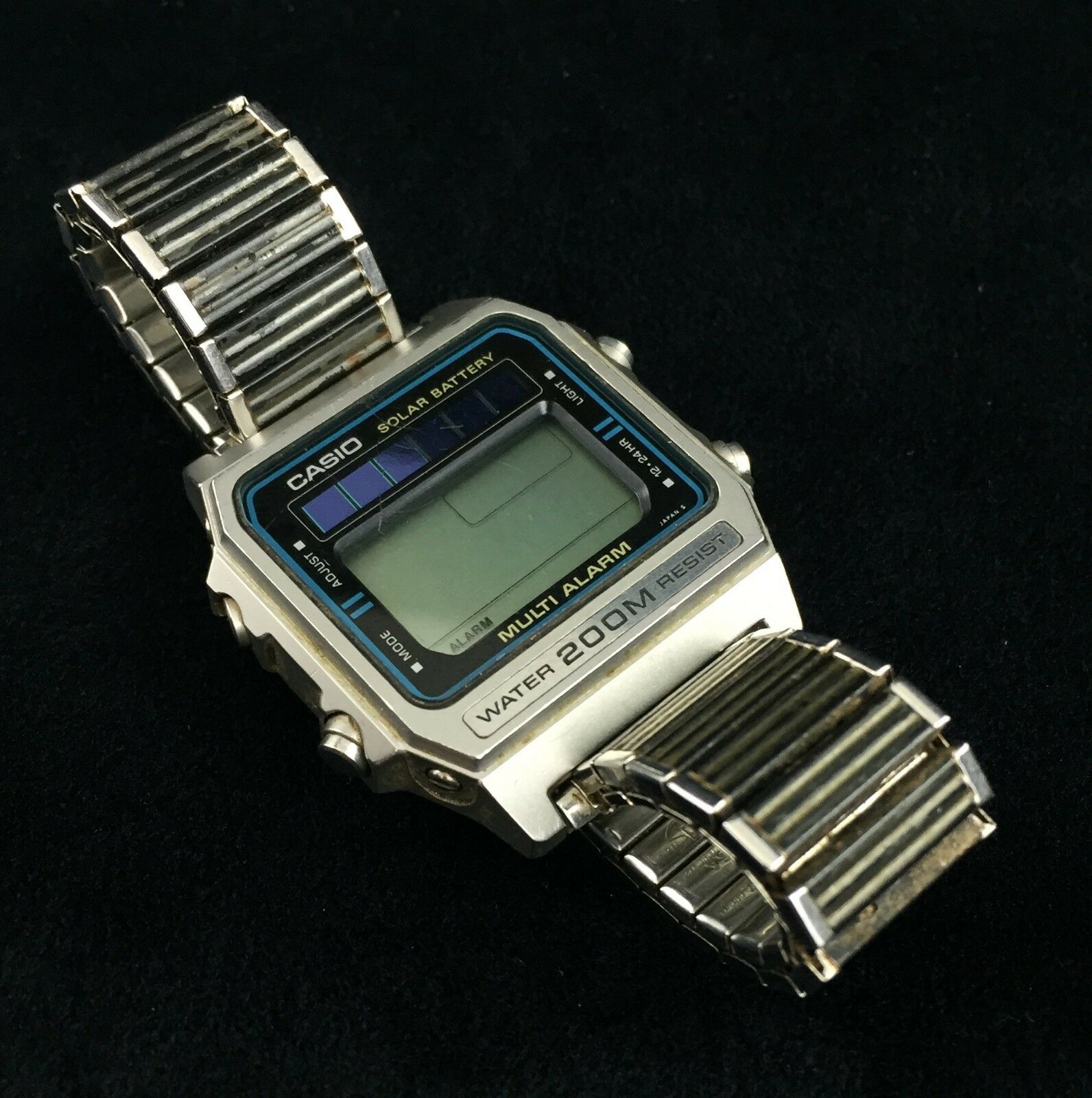 Vintage Casio DW-2000 242 Digital Solar Powered Watch w/ Speidel