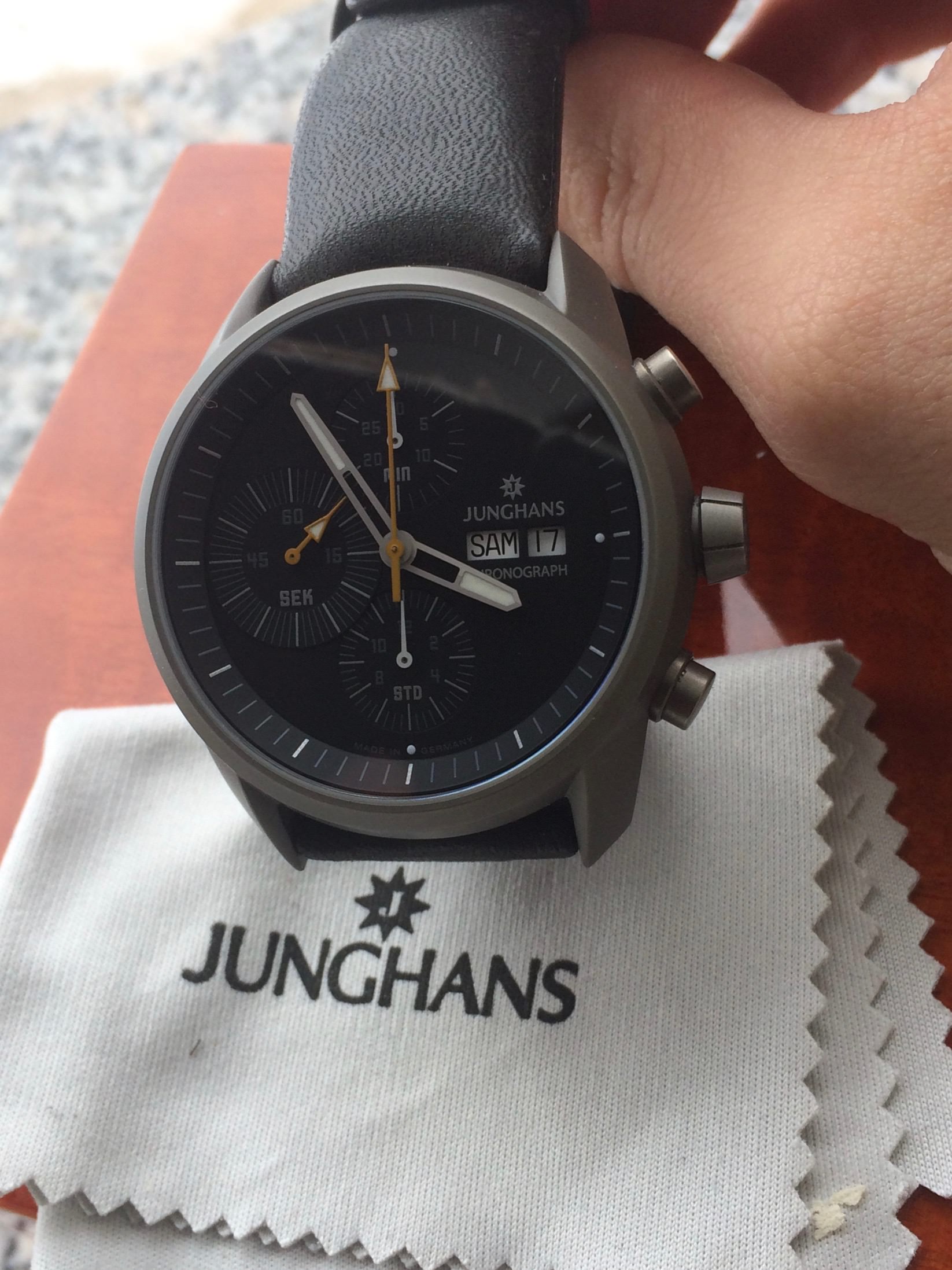 WTS Junghans Vista Titanium chronograph Valjoux 7750 almost