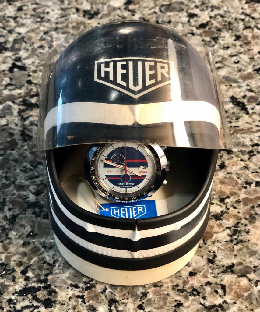 FS 1970s Heuer Leonidas 429.801 Jacky Ickx Easy Rider Chrono Helmet case WatchCharts Marketplace