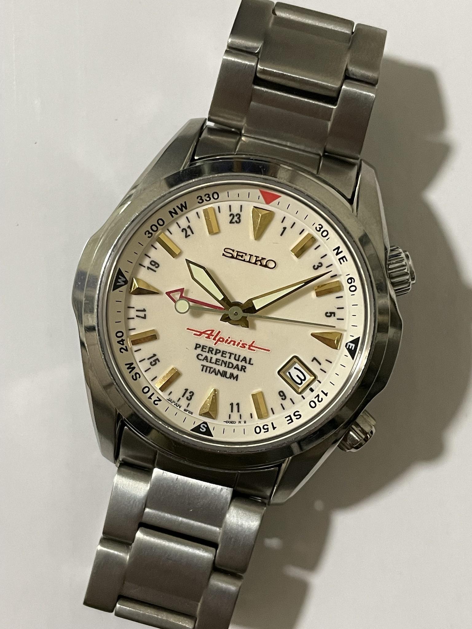 WTS] Seiko Titanium Alpinist SBCJ021 - Perpetual Calendar, HAQ, True GMT |  WatchCharts