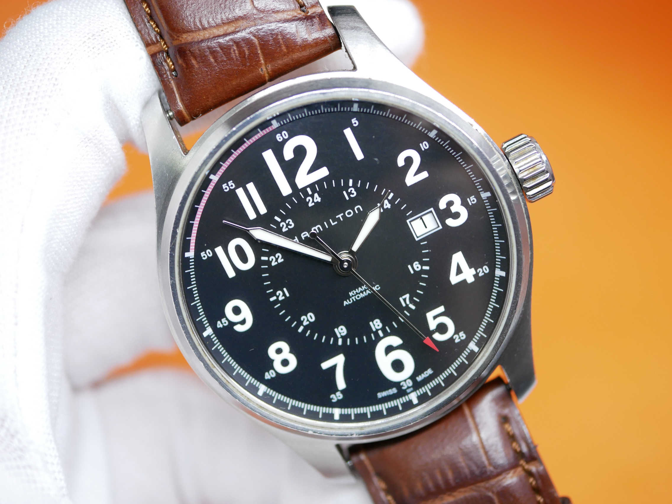 hamilton khaki field officer mechanical 44mm