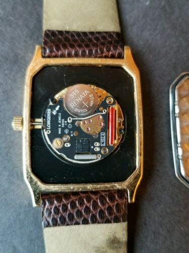 Longines 9 Jewels L152.4 Gold Plated Men s Wristwatch Leather