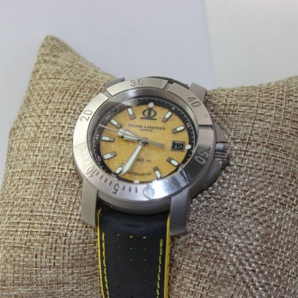 初売りセール MEN'S BAUME 65414,TITANIUM,AUTO,44MM 1000M,REF DIVER MERCIER 時計