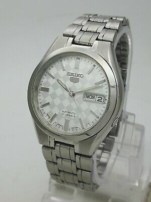 Vintage Seiko 5 Japan 21J Automatic 7S26 03E0 St. Steel Day Date