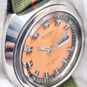 [WTS] Cool 1970 Seiko 6106-7107 Orange Dial UFO Dive Watch Inner Rotating  Bezel | WatchCharts