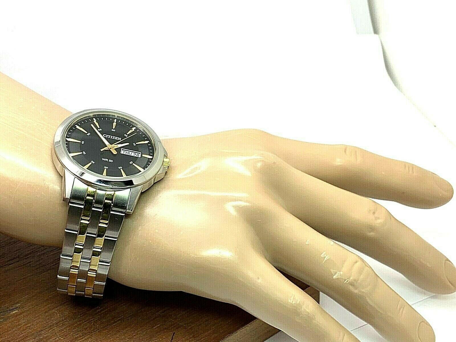 ✧めん子様オーダーページ✧ Citizen Men's Watch 1502-S097843 Quartz Black Dial Two Tone