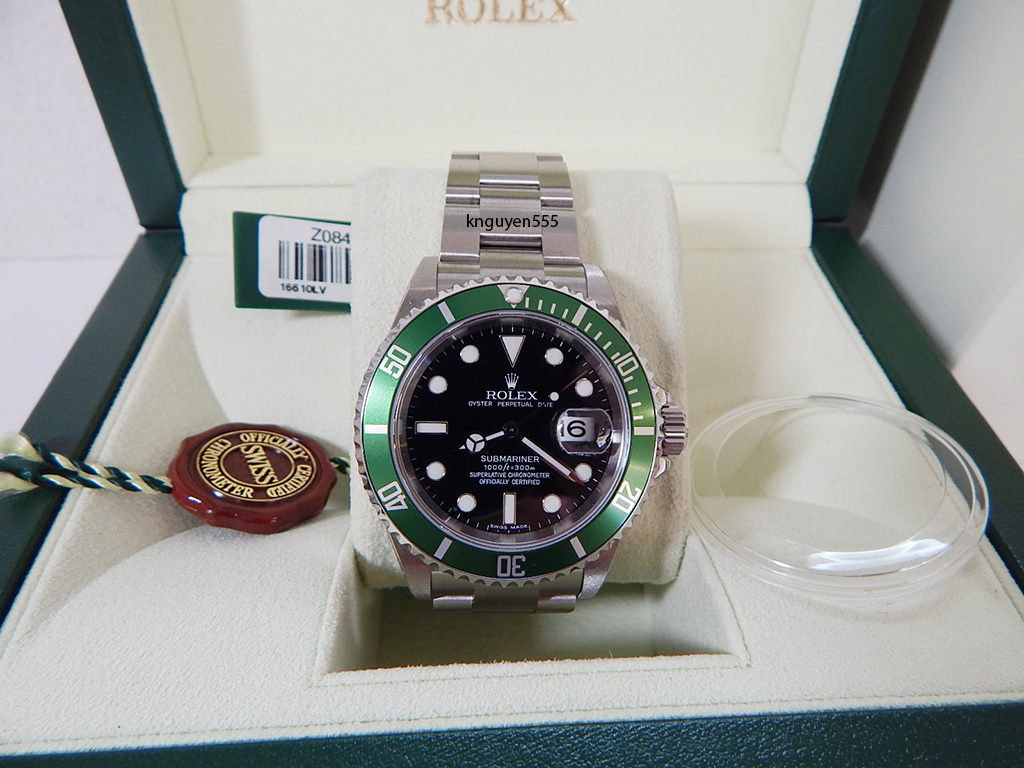 FS NOS Rolex Kermit Green Sub 16610LV 