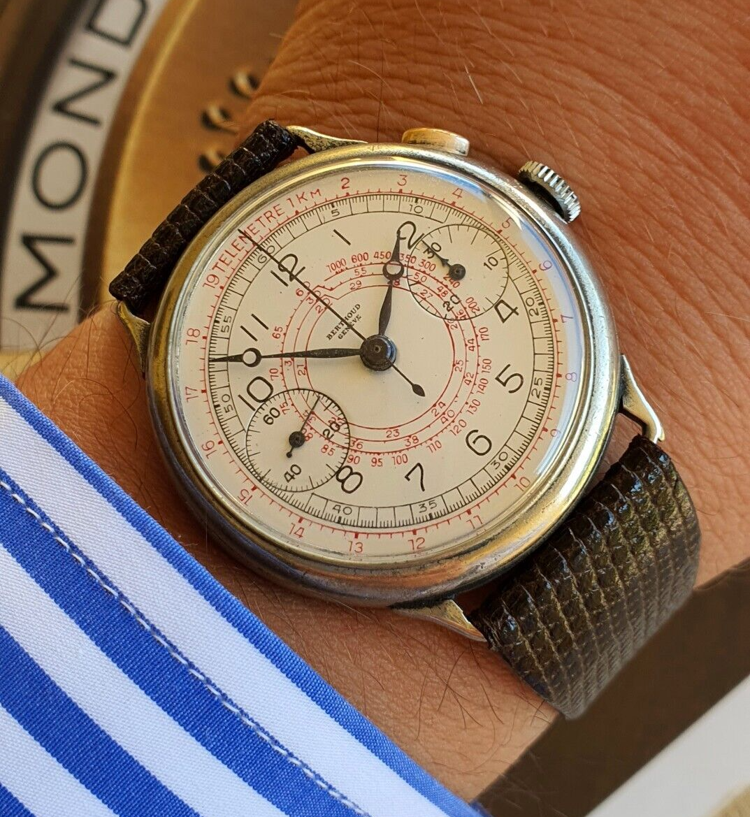 Montre De Poche Vintage Rare Universal Genève Berthoud - Boîtier D'occasion, Pièce De Collection