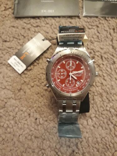 ENKEI RACING LINE Chronograph Sport Watch Red EK-001-R Wheels JDM