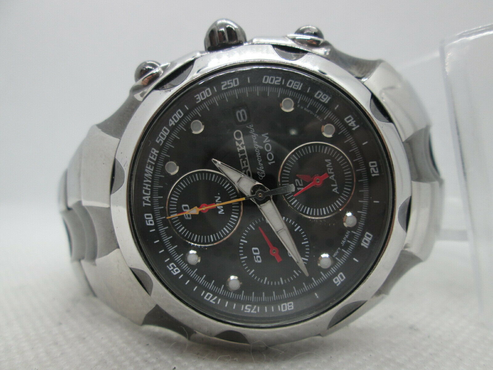 SEIKO 7T62 0GM0 ALARM CHRONOGRAPH STAINLESS STEEL QUARTZ MENS