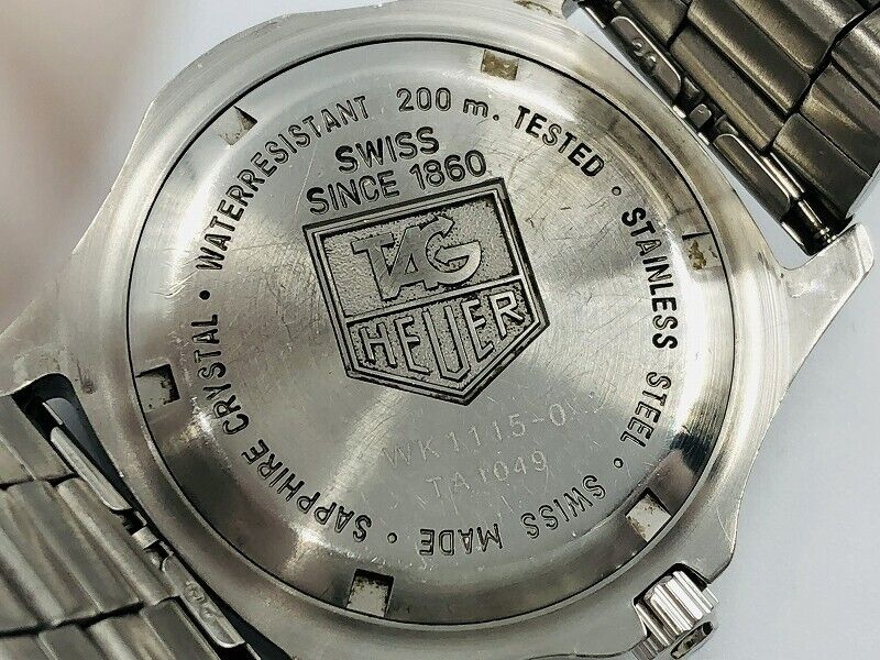 TAG HEUER Men's 2000 WK1115-0 Quartz Watch St.Steel Date Dark Gray