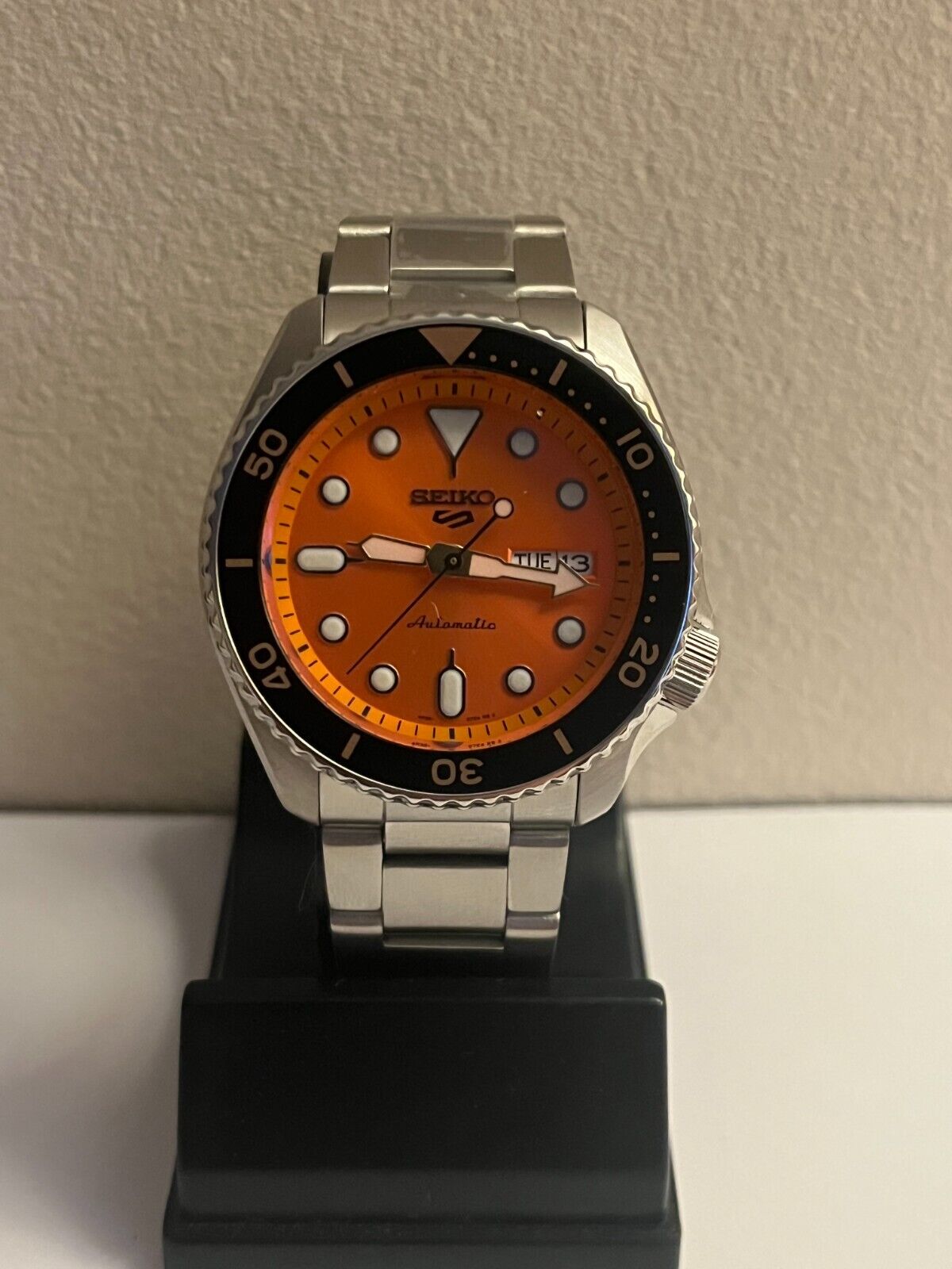 GENTS SEIKO 5 4R36-07G0 ORANGE DIAL DAY/DATE AUTOMATIC WATCH EXCELLENT  WORKING. | WatchCharts