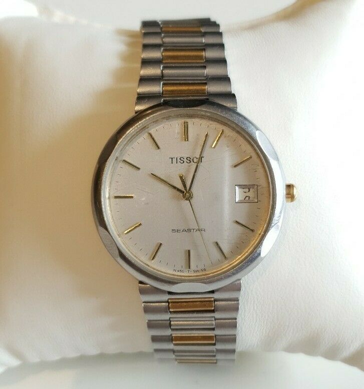 TISSOT Seastar Vintage N350 450 Quartz Silber Gold Swiss Made