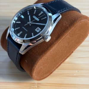 NEW CITIZEN QUARTZ BF2009-11A 1502-S115248 MEN'S BLACK LEATHER
