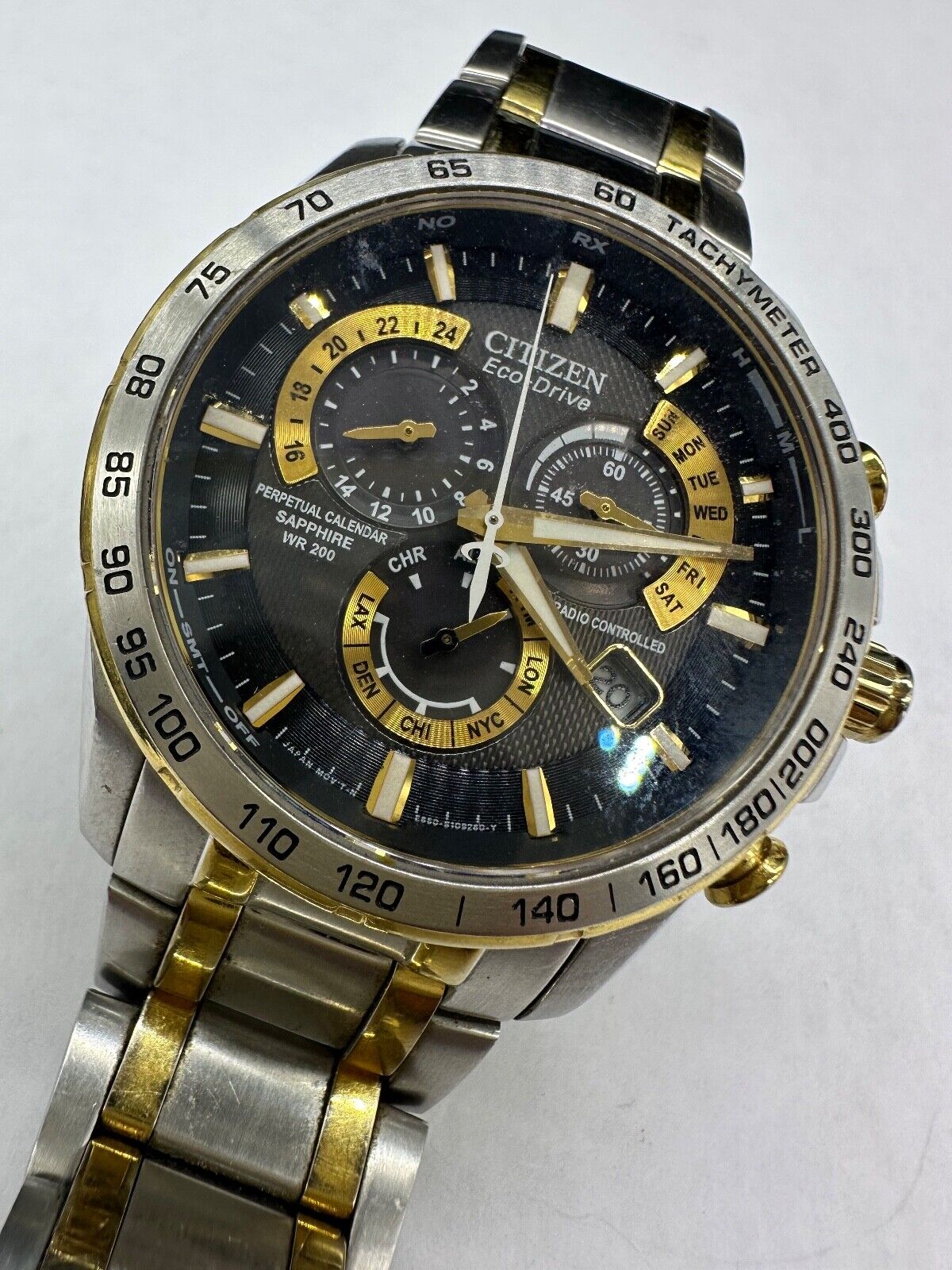 Citizen eco drive sale perpetual calendar sapphire wr200