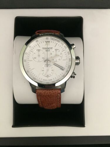 Tissot Chrono White Dial Silver Tone Watch T055417 A ES13