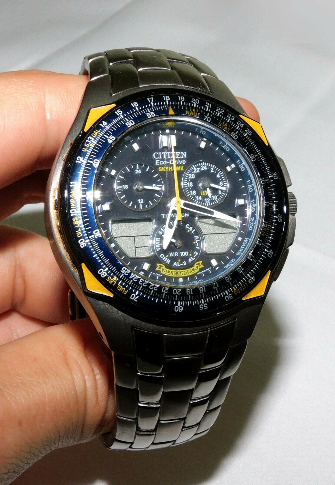 Citizen Eco-Drive Skyhawk Blue Angels Titanium Watch C650-T000967 AS IS |  WatchCharts