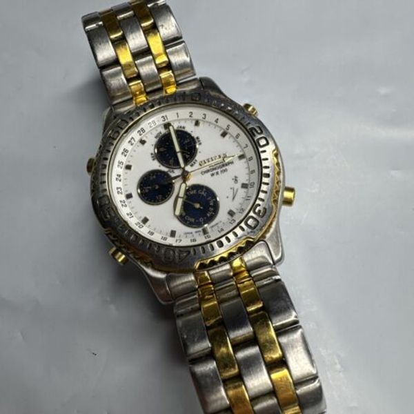Montre Citizen Vintage Chronographe Alarme 6850-G81902K - Années 90, Neuf Avec Étiquettes