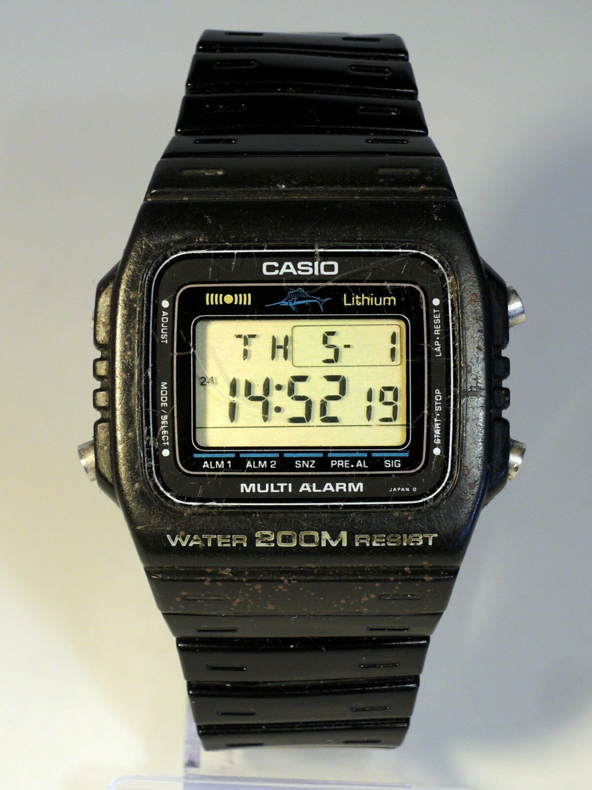Casio DW-200 (181) Marlin Multi-Alarm Uhr von 1983 - Vintage