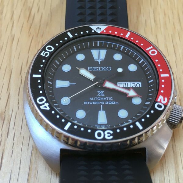 Seiko Prospex Turtle Automatic Diver Watch - Black Red 