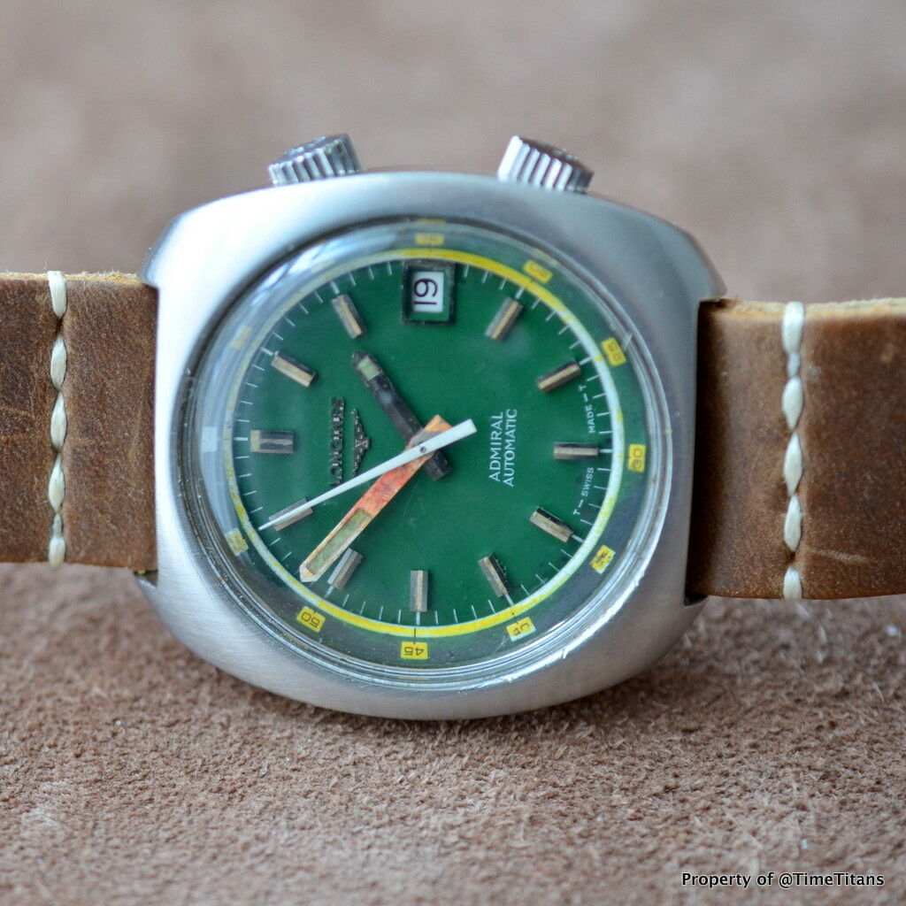 LONGINES ADMIRAL 2331-1 VERY RARE GREEN DIAL 40MM Cal 6651